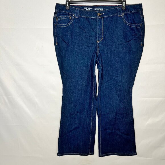Lane Bryant Woman’s Jeans sz 26 average Dark Wash Denim Distinctly Boot Cut - Picture 1 of 8